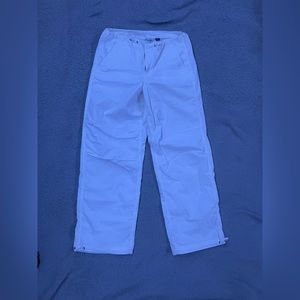 American Eagle All White Parachute Pants Small